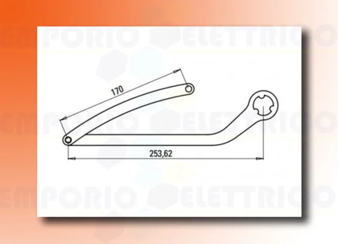 faac coppia di bracci n1d bianco nd3 105728