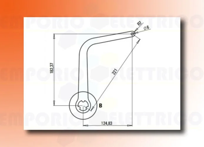 faac coppia di bracci n1d bianco nd5 105730