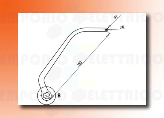 faac coppia di bracci n1d bianco nd6 105731