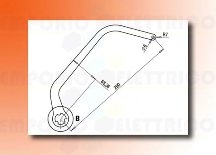 faac coppia di bracci n1d bianco nd7 105732