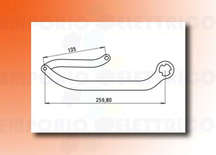 faac coppia di bracci n1d marrone nd8 1057403