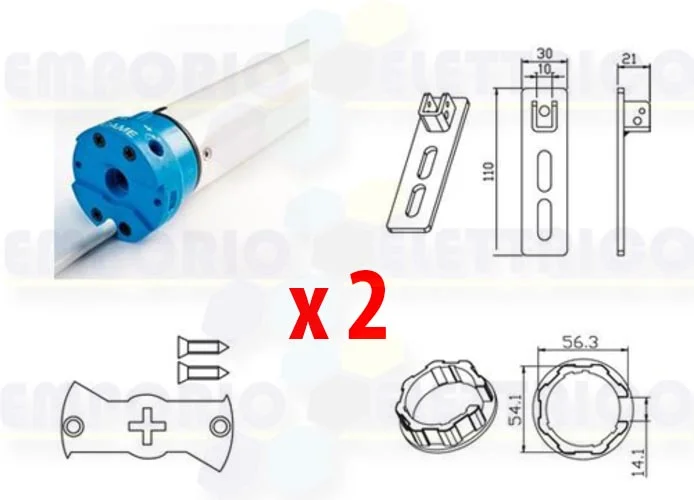 came 2 x kit motore tubolare per tapparelle mondrian 5 230v uy0019 001uy0019