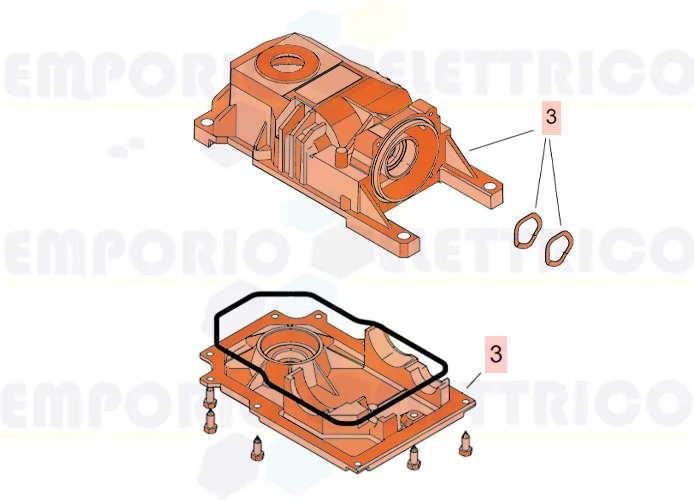 faac ricambio gruppo corpi roller-770 63003369