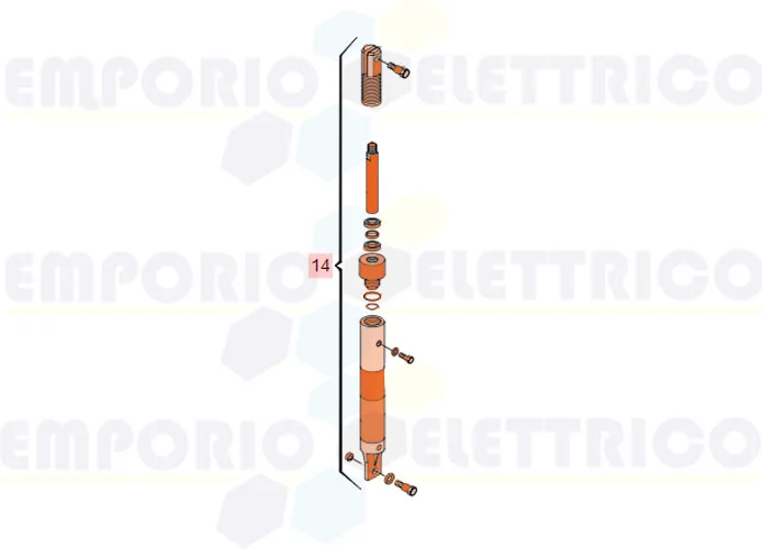 faac ricambio cilindro tuffante 620 con forcella filet 63003417