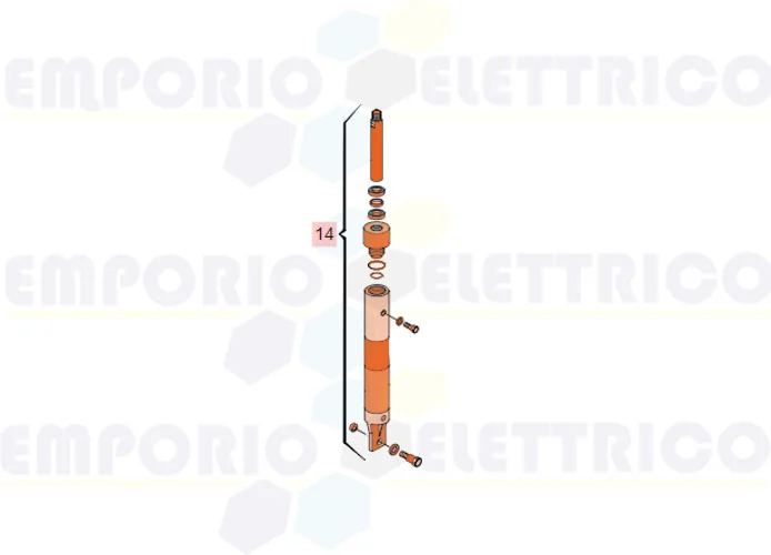 faac ricambio cilindro tuffante 640 con forcella filet 63003418