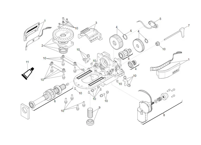 faac ricambio gruppo albero di trasmissione s2500i 63003381