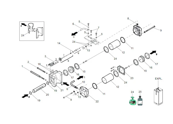 faac pagina ricambi per motore 760 cbac sr restyling