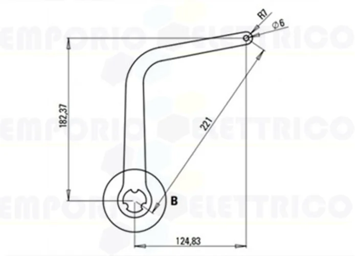 faac coppia di bracci n1d bianco nd5 105730