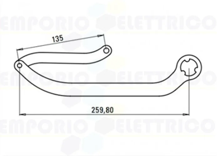 faac coppia di bracci n1d bianco nd8 105740