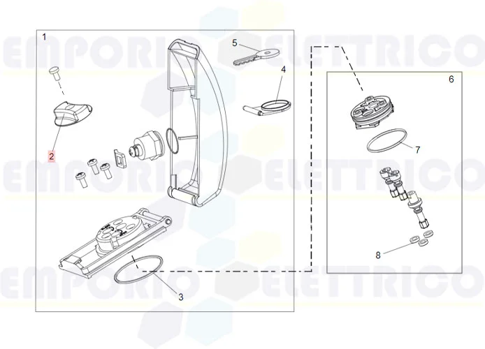 faac ricambio manopola  sblocco 400/422 '05 7290445