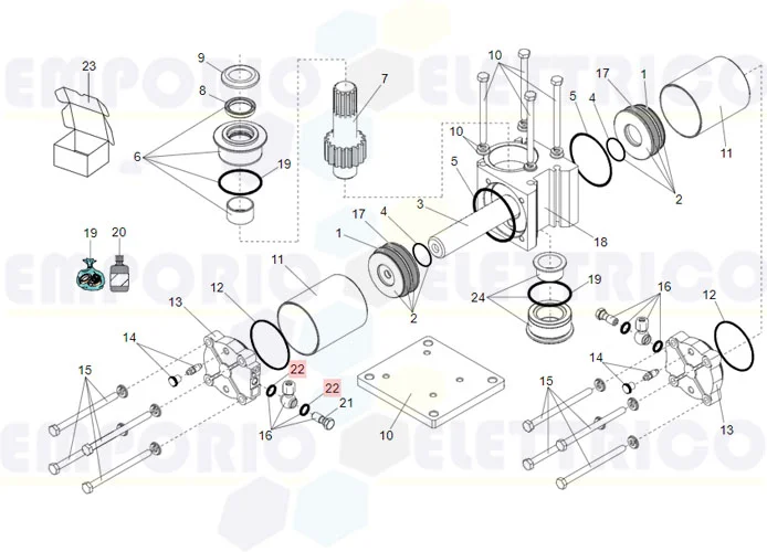 faac ricambio bonded seal 1/8 gas cent. 89096 dicktoma 63003231