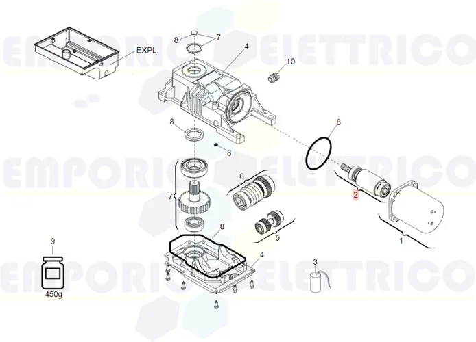 faac ricambio rotore 770/roller lento 746027