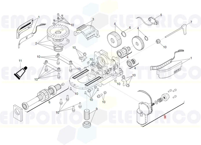 faac ricambio gruppo motore s2500i 63003382