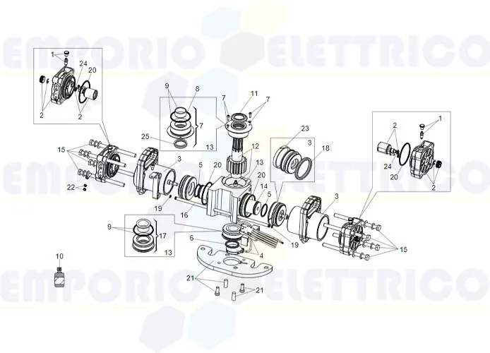 faac pagina ricambi per motore martinetto s800h enc 180°