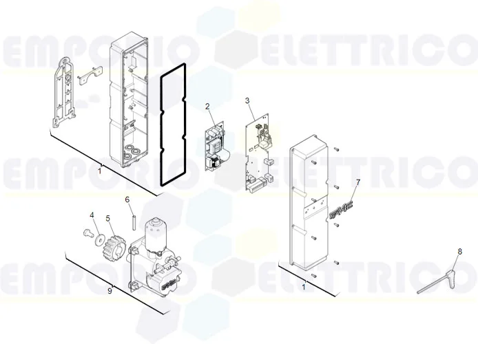 faac pagina ricambi per motore c4000i