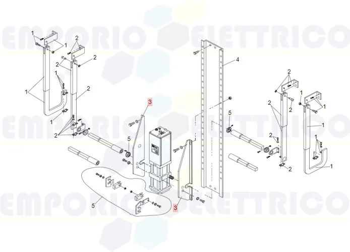 faac ricambio longheroni laterali 593-595 63003364