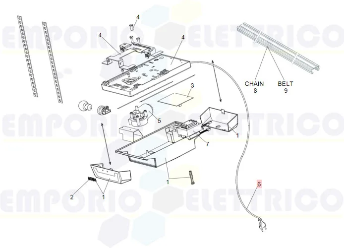 faac ricambio cavo c/spina e70 l=1000 7514365