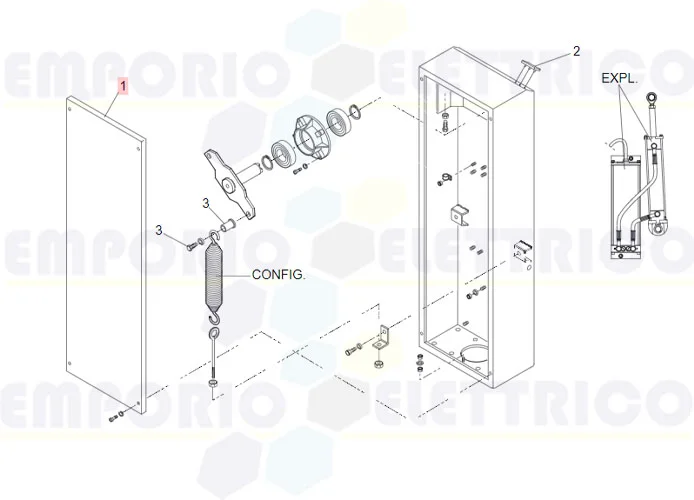 faac ricambio sportello imb. 610/615 7272755