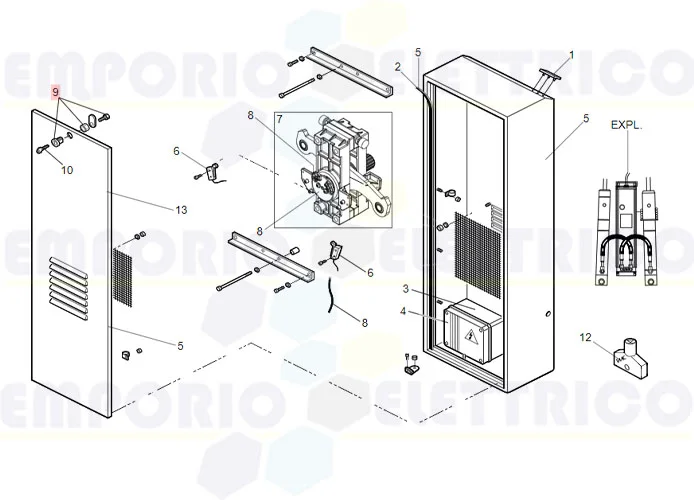 faac ricambio gruppo serratura 620/640 63003315