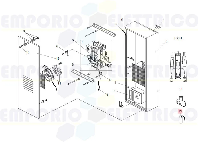 faac ricambio cnd pp16mf-400v ul recog.unip.conn 7600525